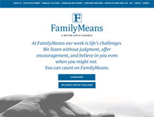 Tablet Screenshot of familymeans.org